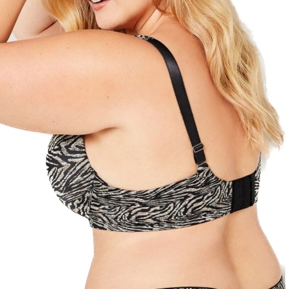 Avenue BODY Sizes 40C & 44C Zebra Underwire Plunge Bra NWT (Q06.3) - Picture 2 of 3